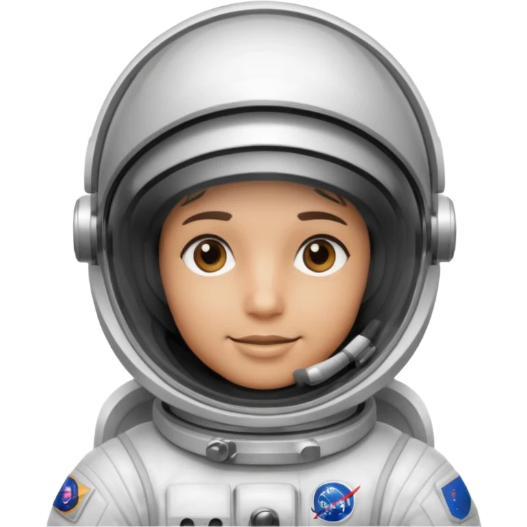 Astronaut in white EVA suit with silver visor helmet emoji