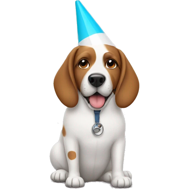 Dog with a vets cone emoji