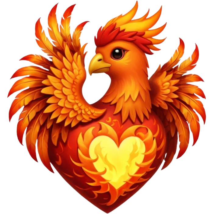 phoenix themed heart emoji