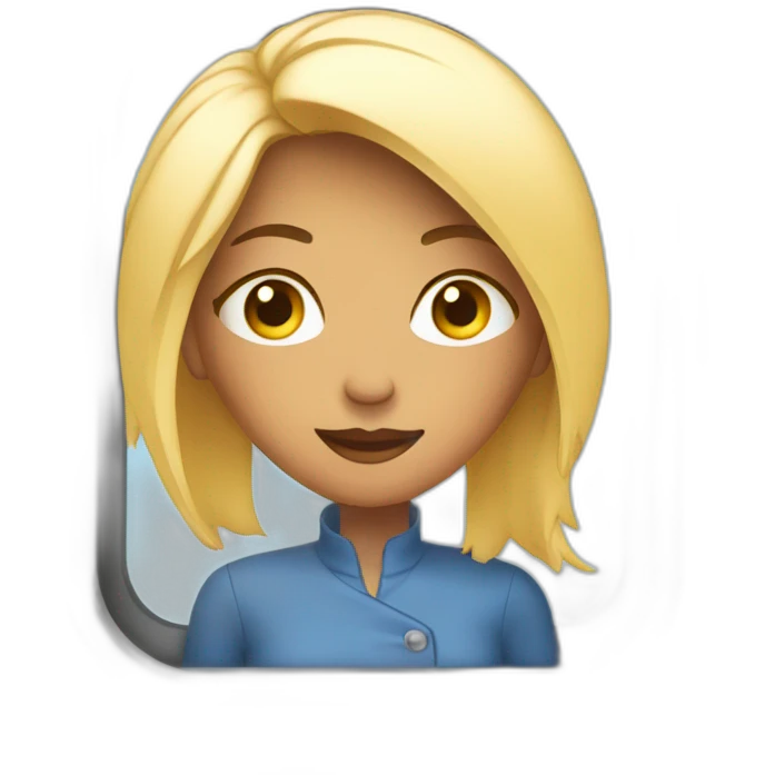 Femme dans le train tôt le matin emoji