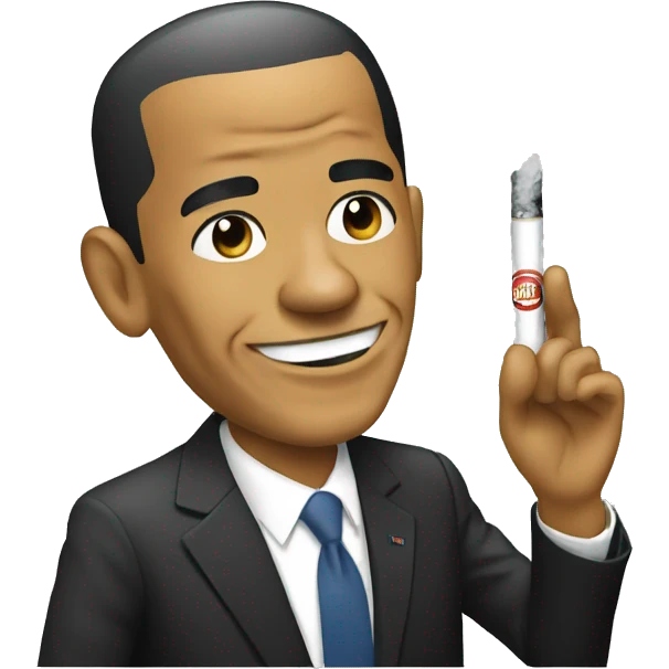 Barack Obama cigarette  emoji