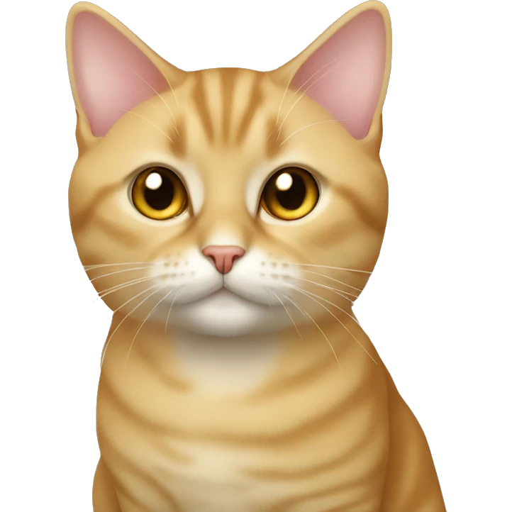 British short hair cat with golden fur emoji
