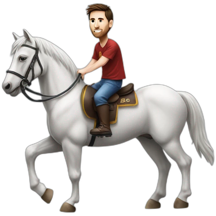 Messi sur cheval emoji