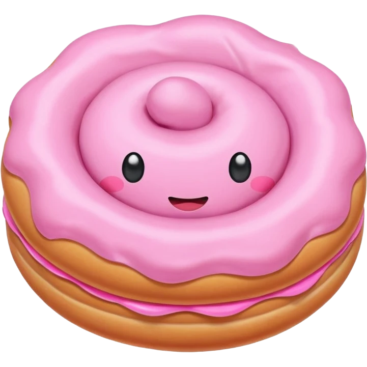 pink kawaii inflatable pan dulce  emoji