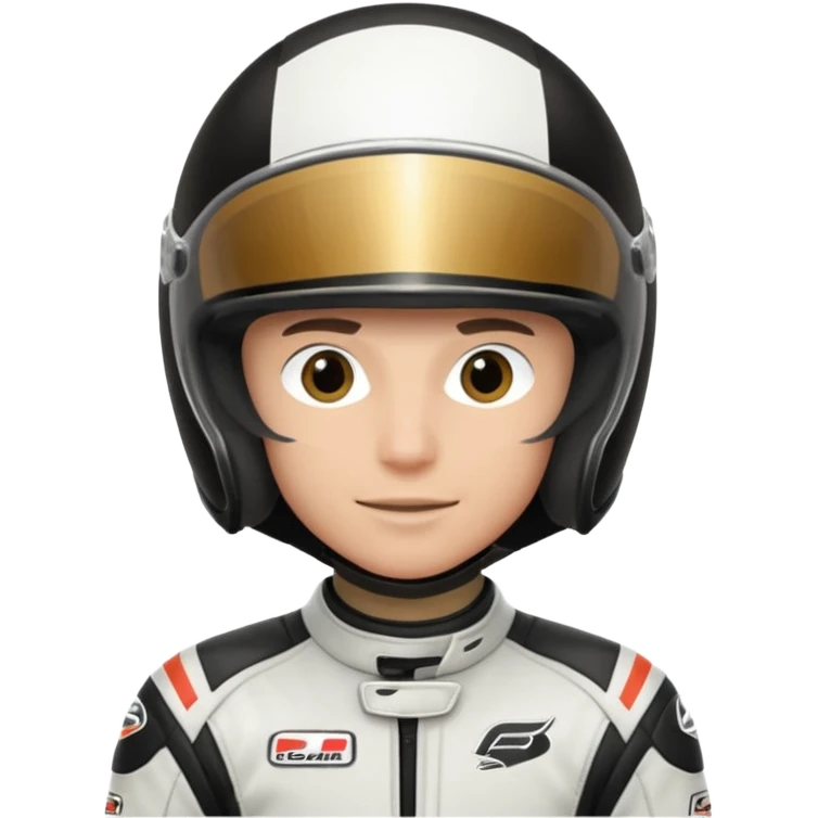 motorcycle racer with full face helmet emoji