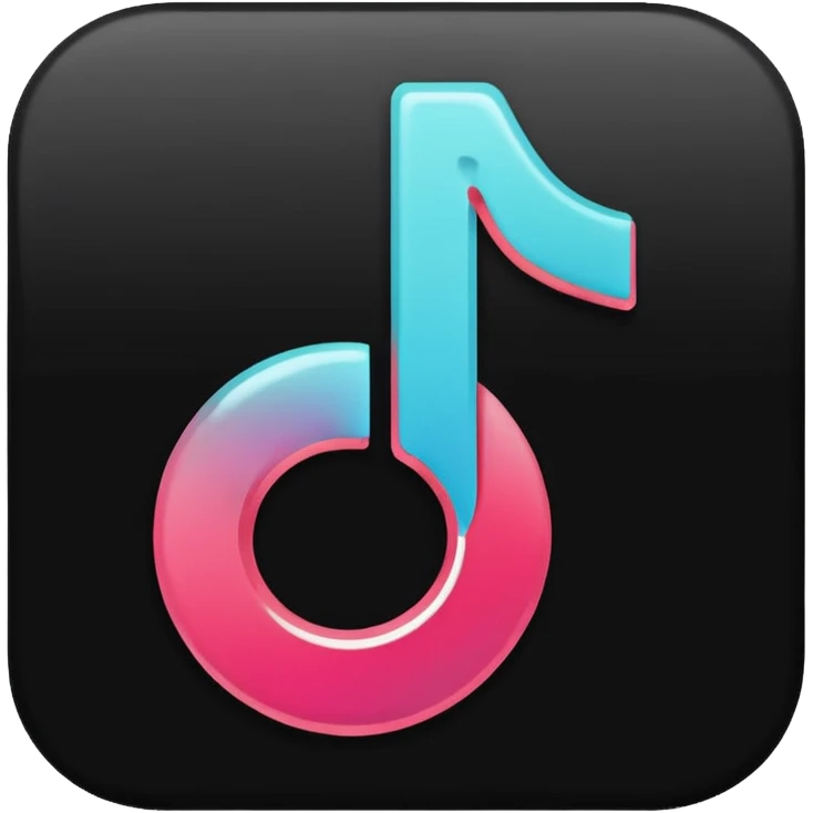 Tiktok logo without background black color emoji
