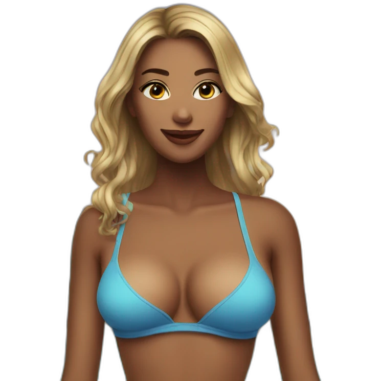 sexy gal in swimsuit emoji