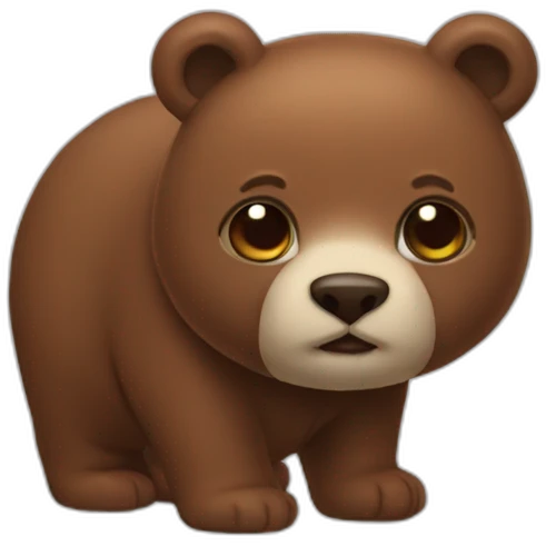 Ours chat marron emoji