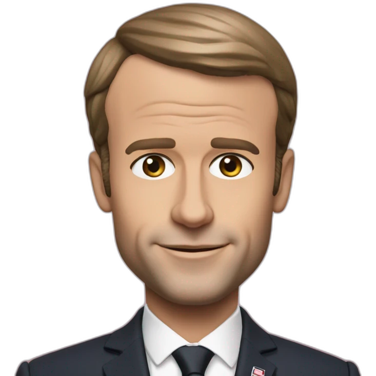 Emmanuel Macron like Barbie emoji