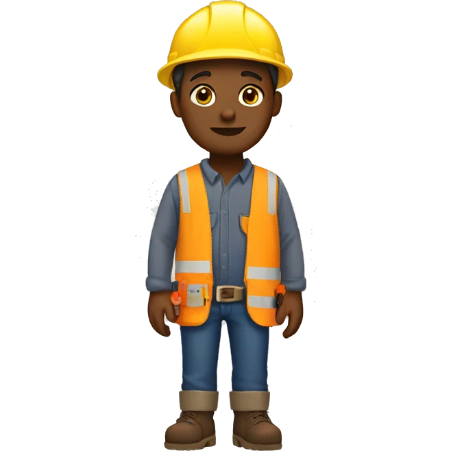 construction worker brown skin emoji