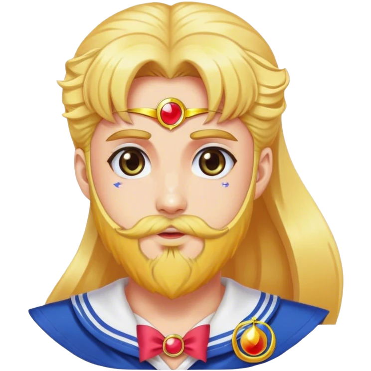 sailor moon with a beard emoji