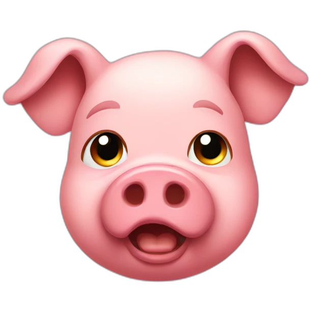 upset pig emoji