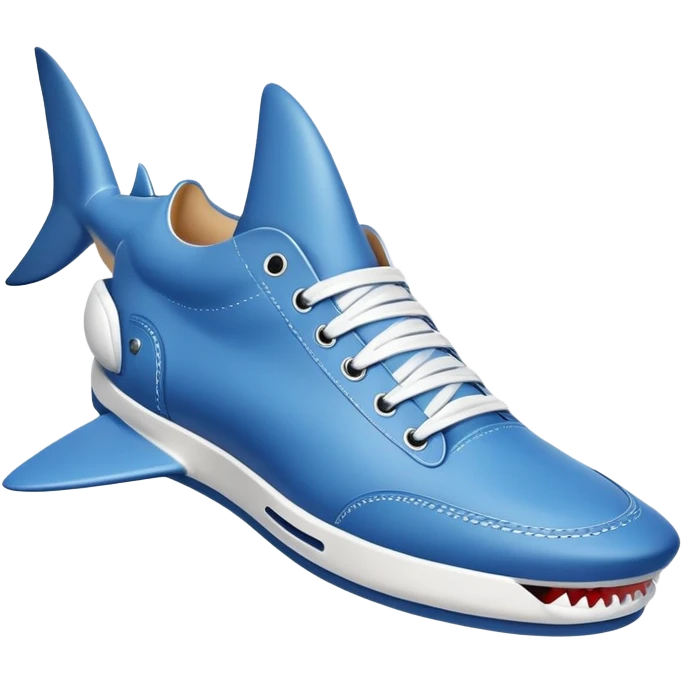Shark with a sneaker Blue  emoji
