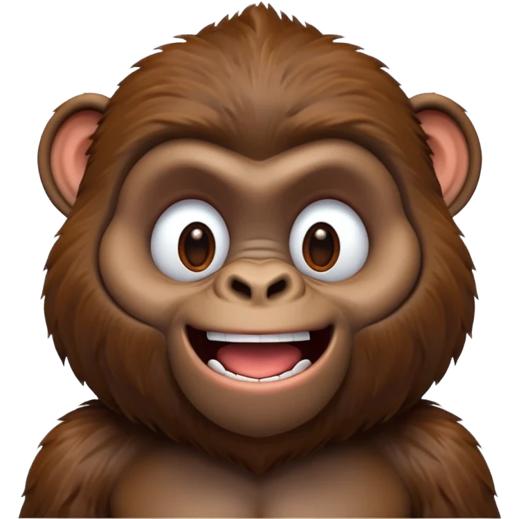3d Full hd Pixar Style cute Gorilla emoji