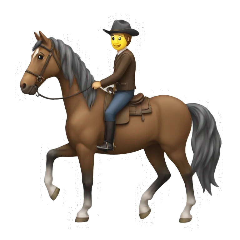 Un cheval sur un cheval sur un cheval emoji