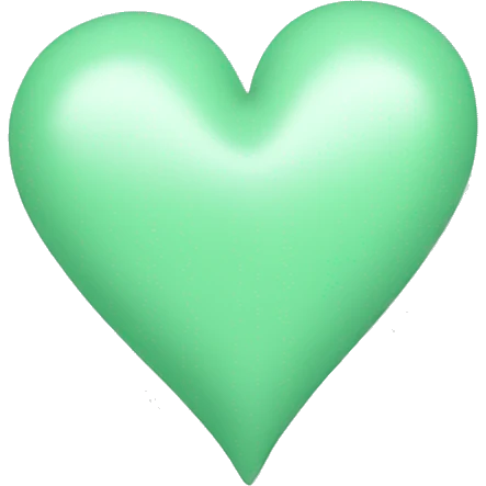 Pastel green heart emoji