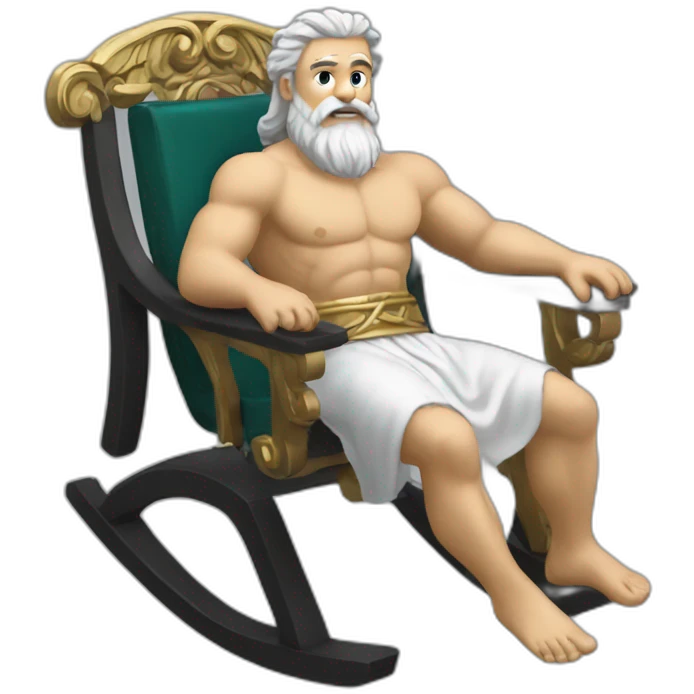 zeus on a whelling chair emoji