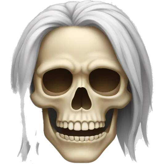 skull with long hair emoji