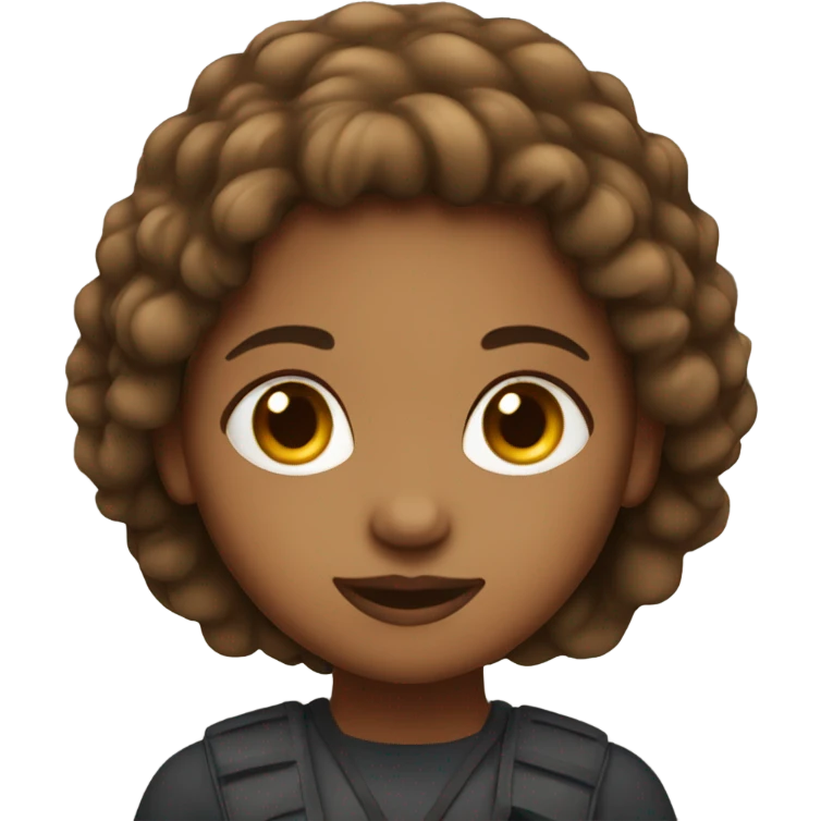 Light brown girl with brown hair on MacBook  emoji