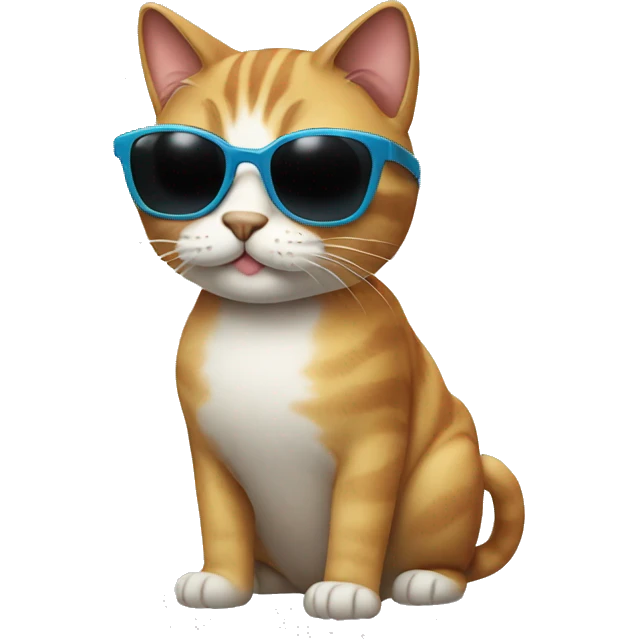 Cat with sunglasses emoji