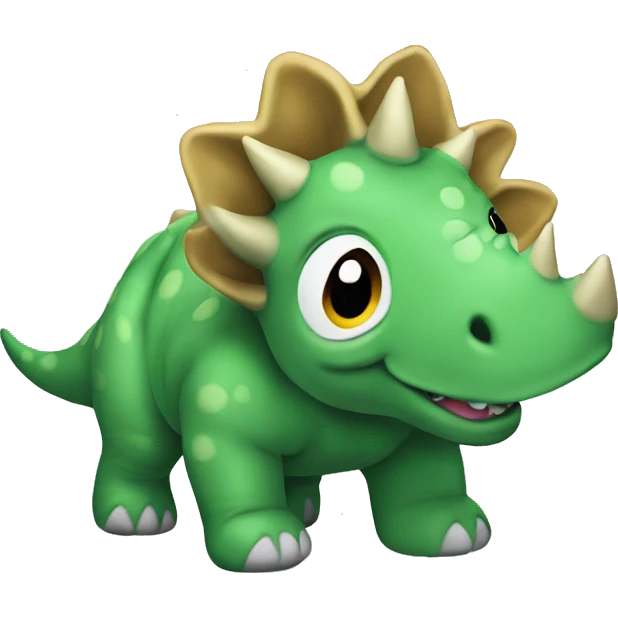 green triceratops plushie emoji