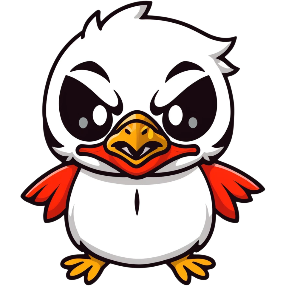 cute tengu face with tears, no background, just the face emoji