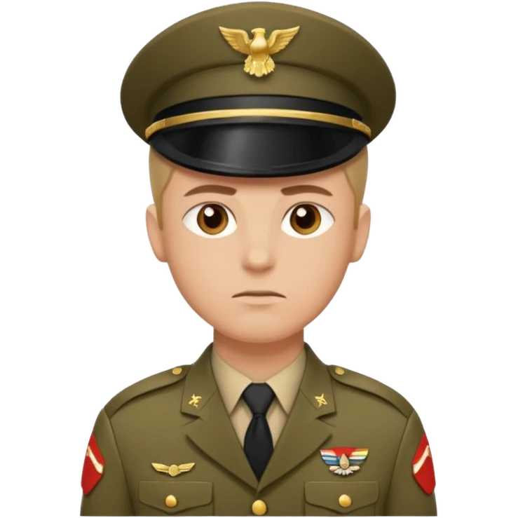 Quiero un 👮🏻‍♂️ pero uniformado de soldado emoji