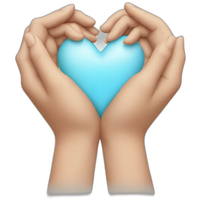 Heart hands emoji