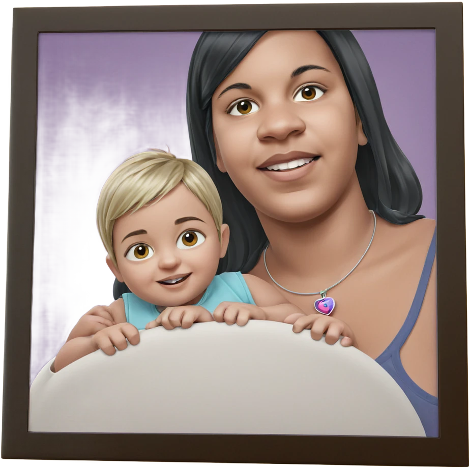 baby necklace with siblings emoji