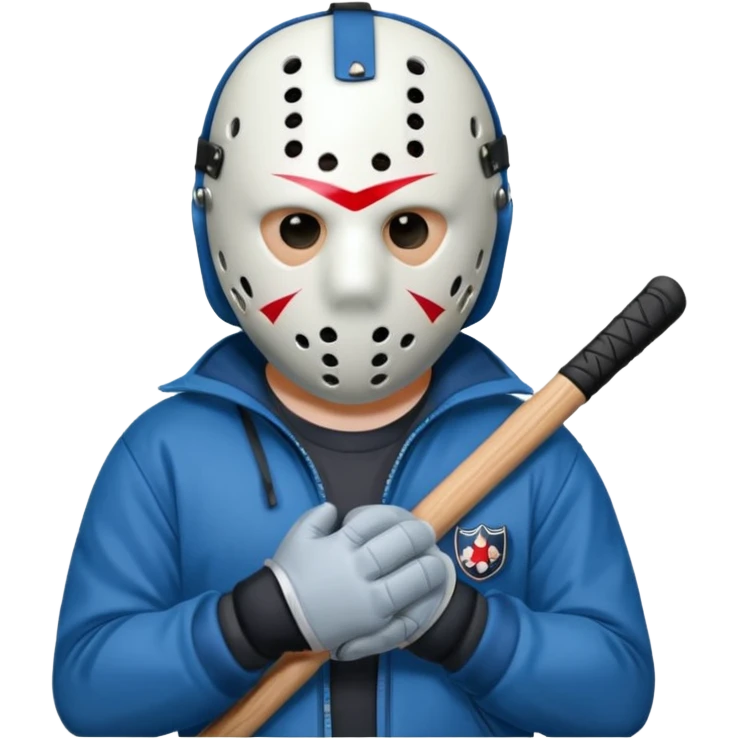 a cartoon image of Jason Voorhees, looking cute, with his hands together in front of him emoji