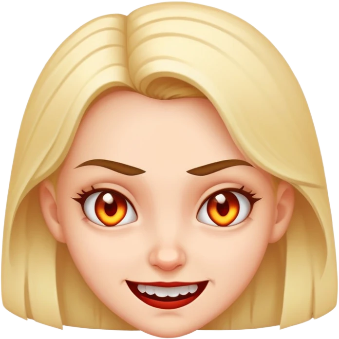 girl giving evil plotting grin emoji
