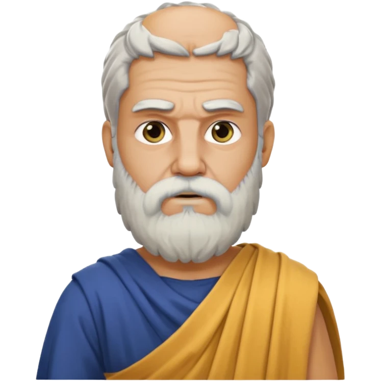 Filósofo griego con barba emoji