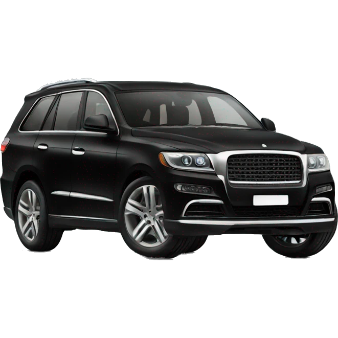 Luxury suv car in black emoji