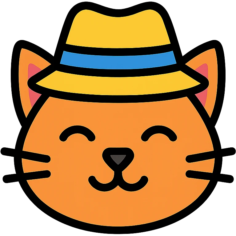 cat wearing a hat emoji
