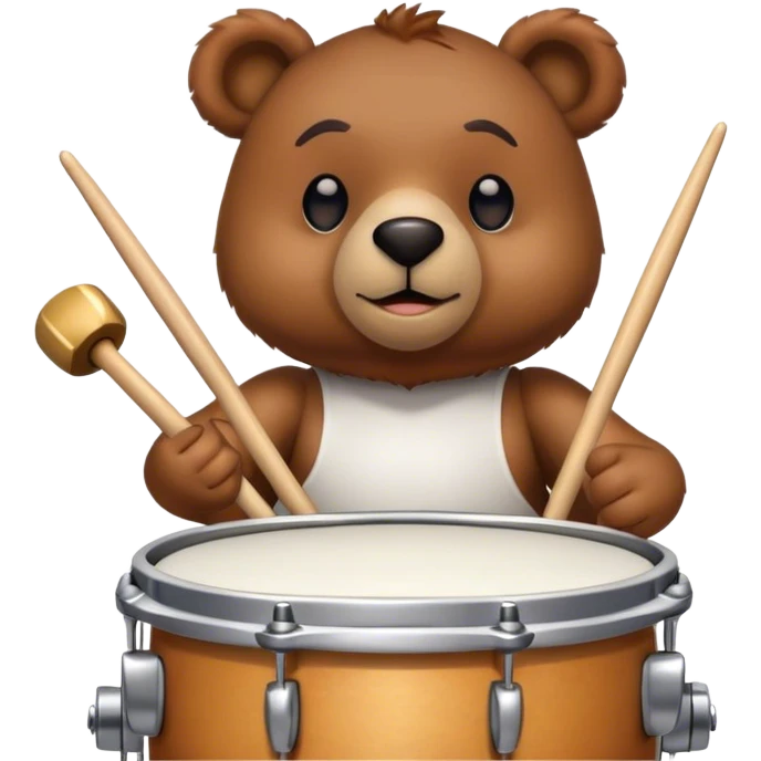 Teddy playing drums  emoji