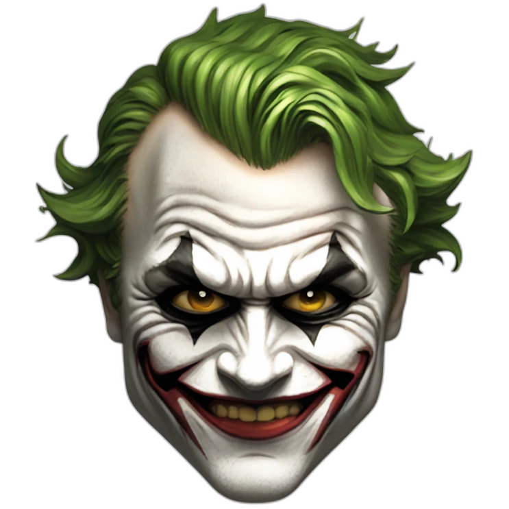 Heath ledger joker batman portrait smiling emoji