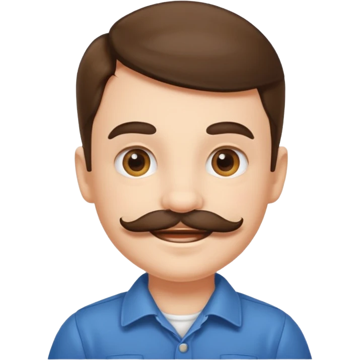 Child with mustache emoji