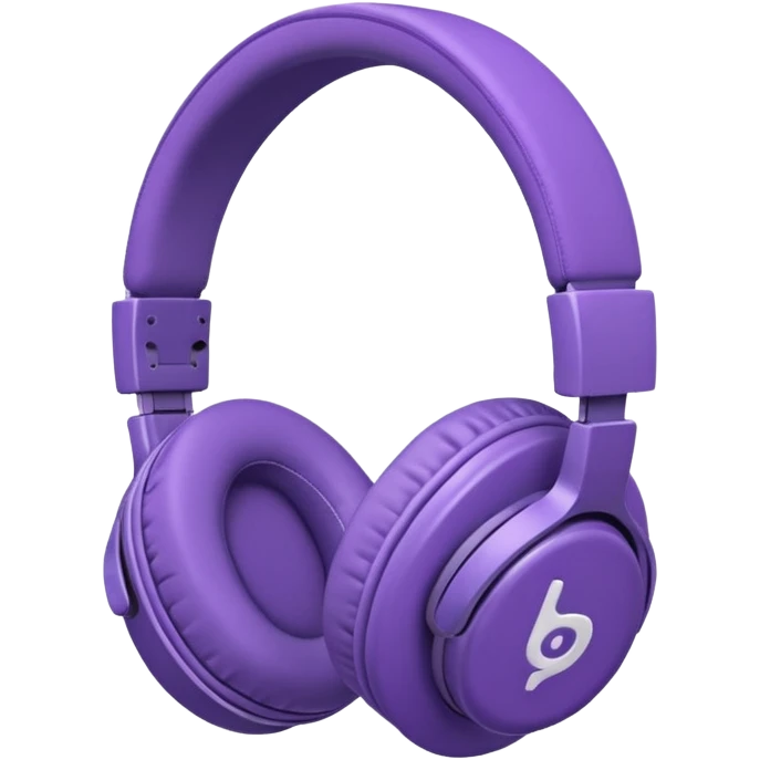 Purple headphones that wrap over the ear emoji