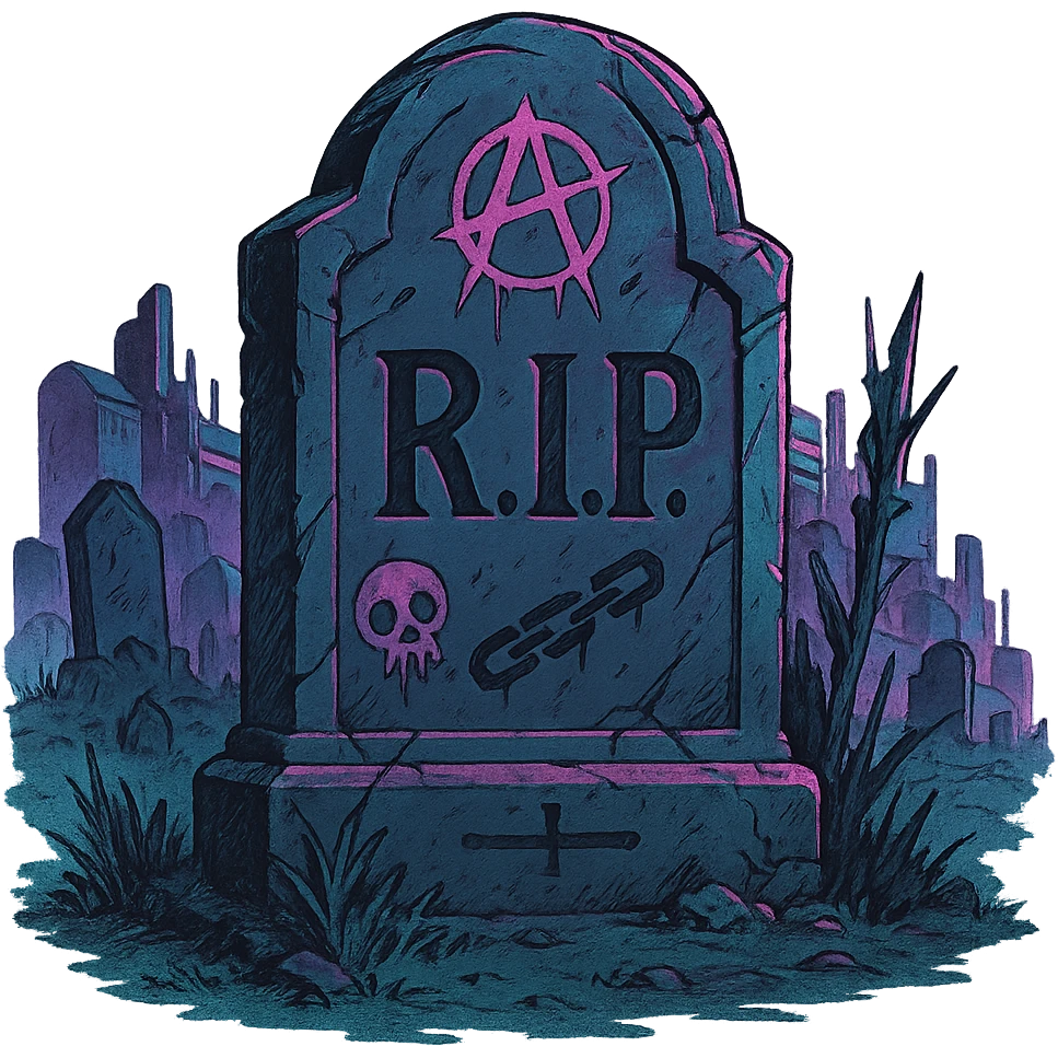 [[[a lonesome tombstone in a graveyard]]], , punk gothic style, futuristic cyberwave cyberpunk, monument
 emoji