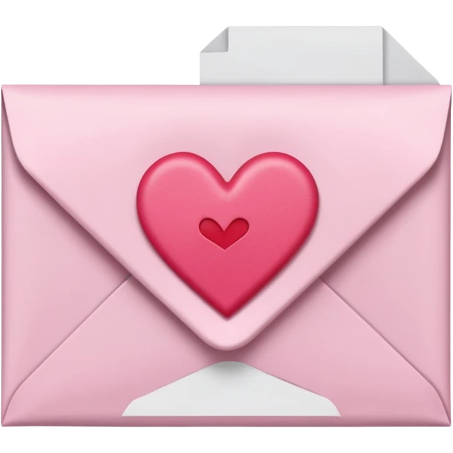 Pink love letter emoji