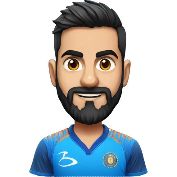 viratkohli+cricketer+blue jersey emoji