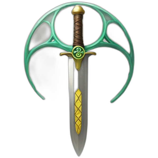 Seed of life symbol with Buster sword emoji