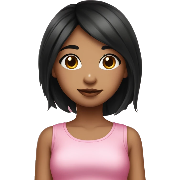 cute black haired girlie with pink ིྀ   emoji