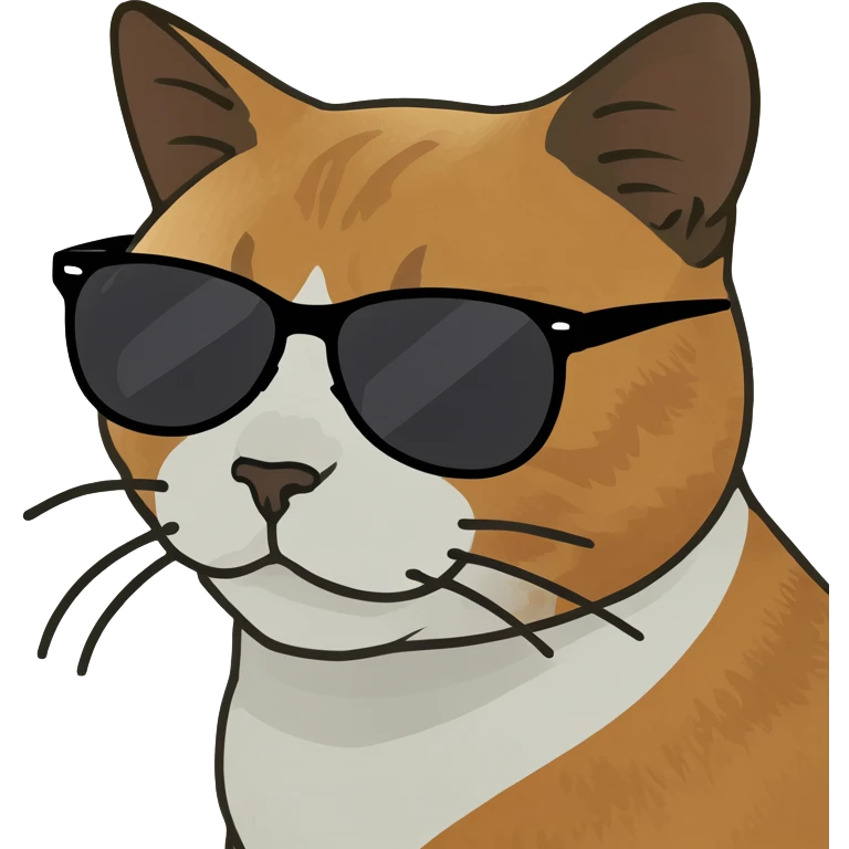 Cat with sunglasses emoji