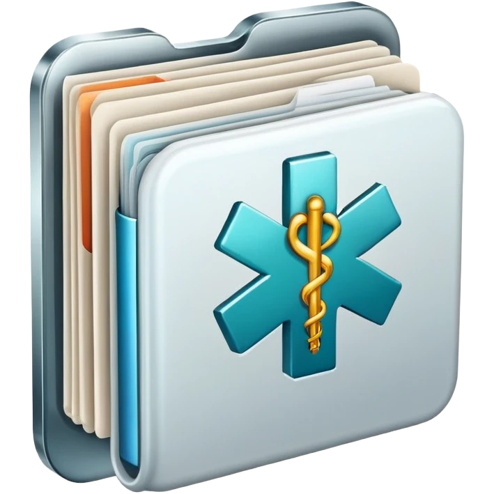 Medical database with health records icon emoji