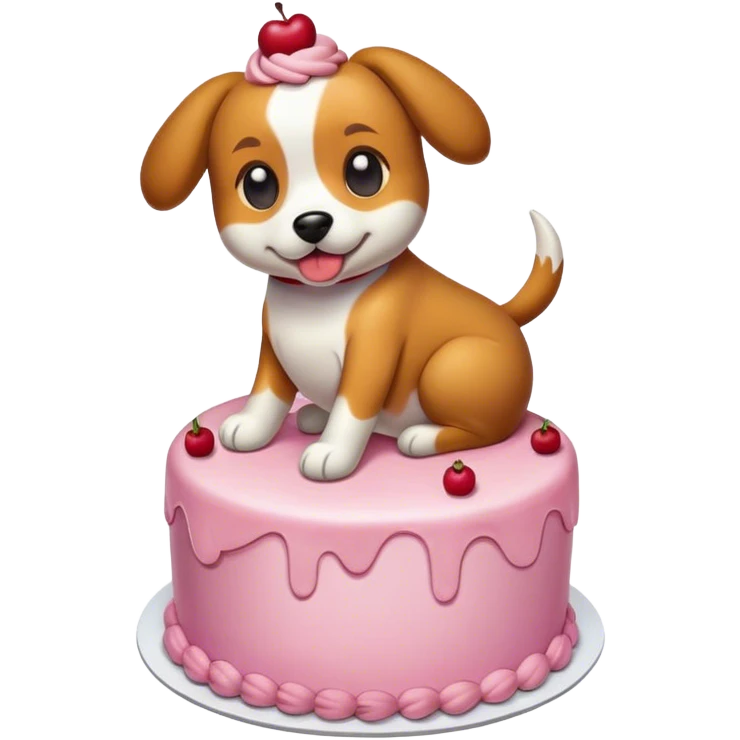 Dog in a cake emoji