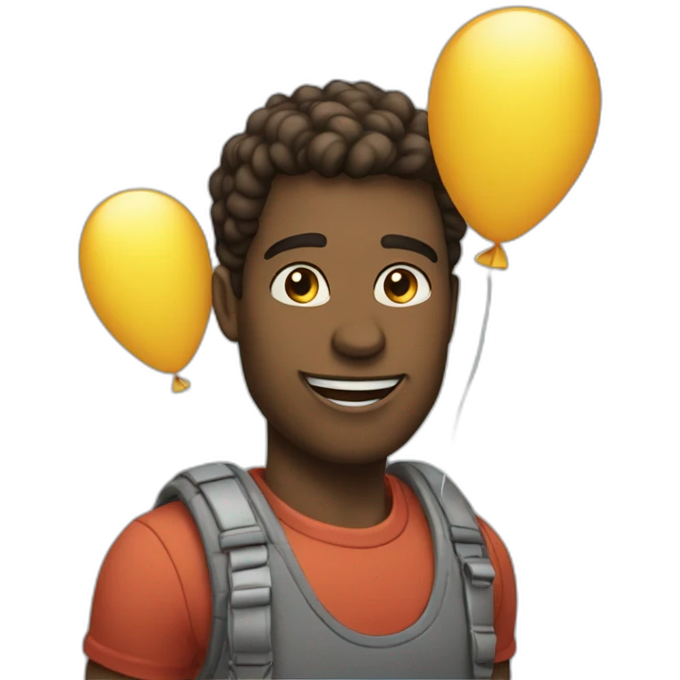 Chat surr un balons emoji