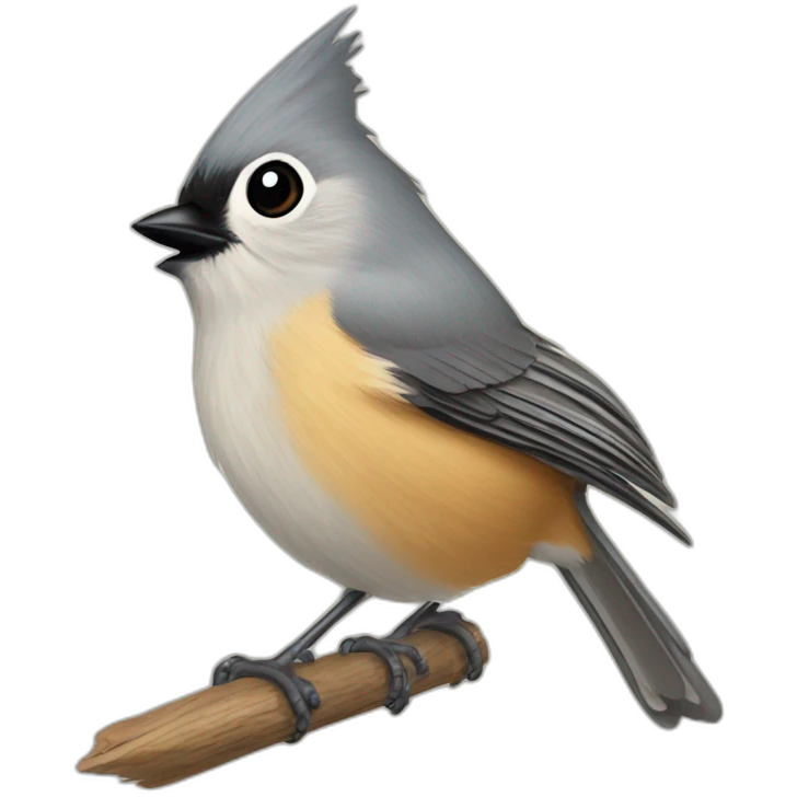 tufted titmouse  emoji