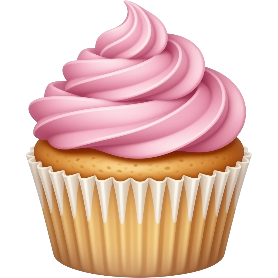 Cupcake with pink icing emoji