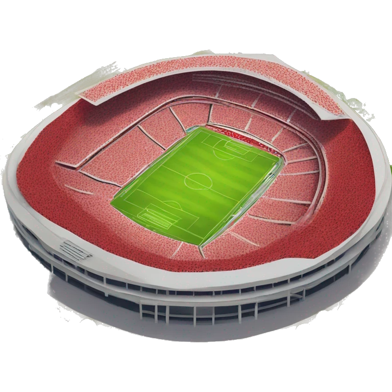 An image of a football stadium with several fanatical Flamengo fans on a classic day emoji